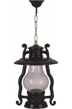 68047 Suspension Lanterne de Jardin, 60 W, Noir