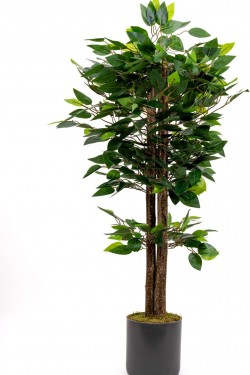 100Cm Artificial Benjamin Tree In Gray Pot