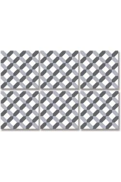 Lot de 6 carreaux de PVC à motifs de géométrie mixte 1 quantité 20 * 20 cm