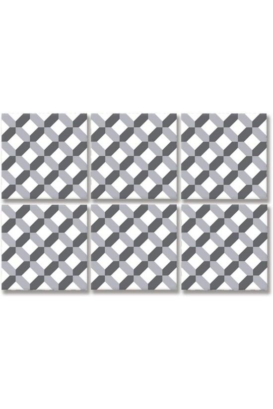 Lot de 6 carreaux de PVC à motifs de géométrie mixte 1 quantité 20 * 20 cm