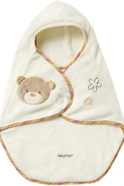 160956 Saran Swaddle Teddy, Multicolored