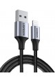 Mfi Licensed USB-A & Lightning Braided Data and Charge Cable, 2 Meter, Black, ‎60158