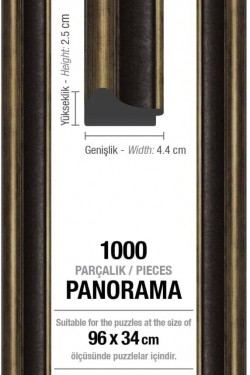 1000 Parça Panorama Gümüş 96 x 34 CM, 43 MM, Puzzle Çerçevesi