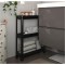 3 Tiers Black Corner Multipurpose Shelving Unit - Bayno & Muk Shelving Unit