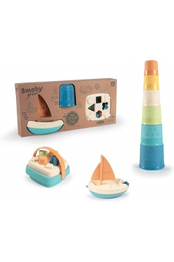 181205, Green Bath Play S, Sailing Ship, Point & Plug, Magic Tower, Green Bath Set