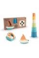 181205, Green Bath Play S, Sailing Ship, Point & Plug, Magic Tower, Green Bath Set