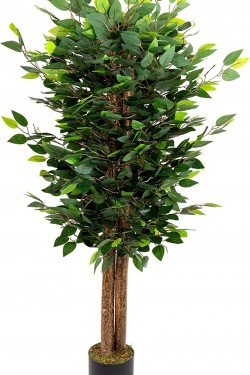 150cm Artificial Benjamin Tree With Dense Leaves In Black Pot