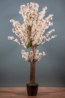 Arbre de printemps japonais de couleur blanche artificielle de 120 cm