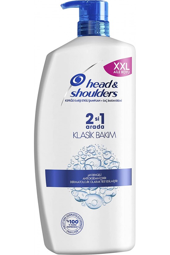 Shampooing 2 en 1 Classic Care Antipelliculaire, 800 ml