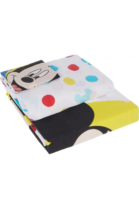 1000040081001 Ensemble de piqué en coton sous licence Disney Mickey Color Multicolore