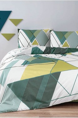 1000037422003 Capel Double Duvet Cover Set, Green