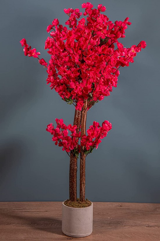 Arbre de printemps japonais coloré de fleur de grenade artificielle de 100 cm