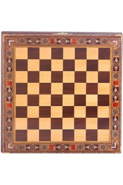 (Only for those who want a board) All Handmade Solid Wood Chested Chess Board Medium Size (35x35 cm.)