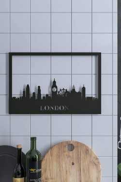 Yurudesign Laser Cut Metal Wall Painting London 30*45