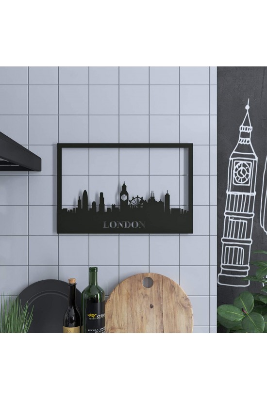 Yurudesign Laser Cut Metal Wall Painting London 30*45