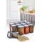 Ensemble de 12 Contenants Alimentaires Carrés - Moyen 1,2 Litre - Anthracite HMNV-BSF00857