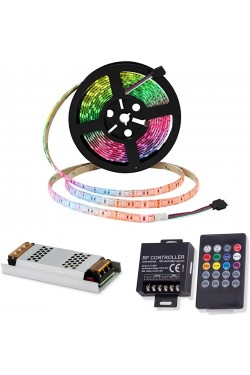 10 Meters RGB Multi Color LED Strip S + Controller + Transformer Ready Set