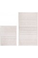 Lot de 2 tapis de salle de bain Hat en coton naturel S