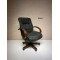 ATLAS AHŞAP GUEST/WAITING CHAIR LEATHER BLACK