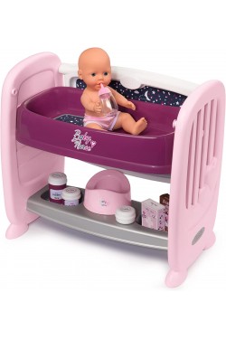 , 220353, Baby Nurse 2‘si1 Arada Oyun S, Bebek Beşiği Ve Bebek Bakım Merkezi, Yüksekliği Ayarlanabilir, Bebek Yatağı, Alt Değiştirme Masası, Baby Nurse 2-in-1 Play Set