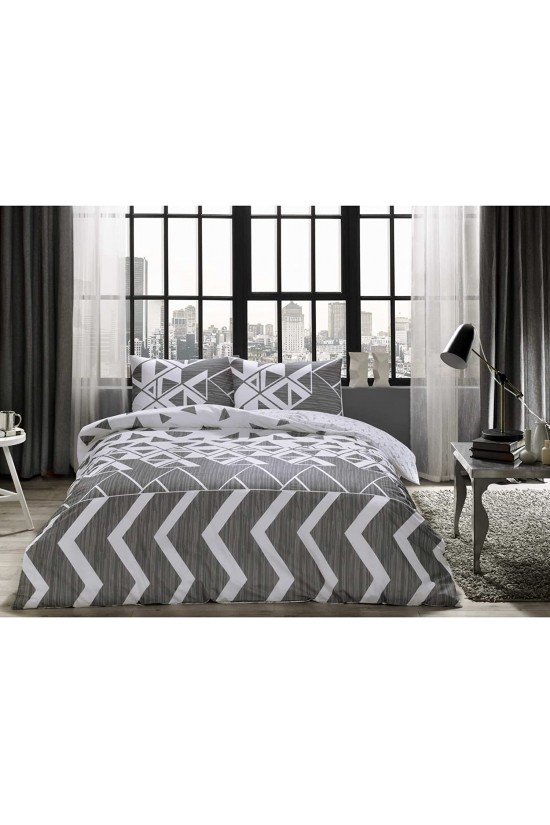 1000037496003 Otto Ranforce Duvet Cover Set, Gray