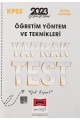 2023 KPSS Eğtiim Bilimleri Öğrm Yöntem ve Teknikleri ÖYT Yaprak Test