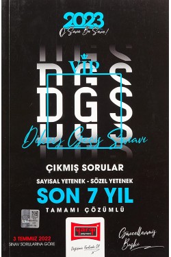 2023 DGS Son 7 Yıl Tamamı Çözümlü Çıkmış Sınav Soruları