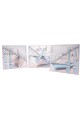 Set of 3 Wall Paintings Canvas Boat Patterned