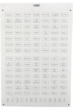 111 pièces Pot transparent - Noix - Épices - Légumineuses Pot k - Autocollant ETKDNYS111SEFFAF