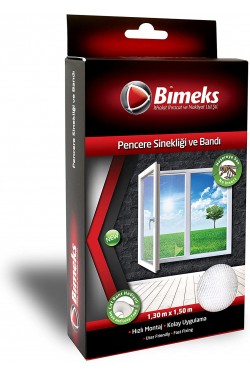 Bimeks Pencere Sinekliği Beyaz 1,30x1,50m +bant 7mmx5,6m 2001011