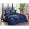 1000037481002 Florian Satin Duvet Cover Set, Navy Blue