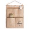 2 Tiers Home Jute Wall Mount Organizer 35 x 45 cm