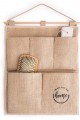 2 Tiers Home Jute Wall Mount Organizer 35 x 45 cm