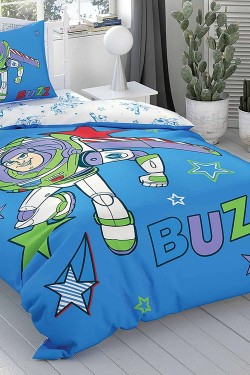 1000043022 Disney Toy Story Buzz Cotton Duvet Cover Set, Multicolor