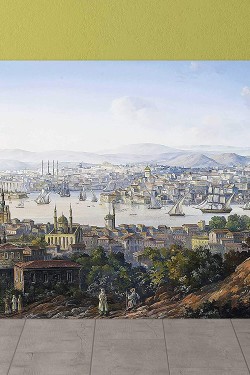 -İstanbul'a Bakan Türkler Kanvas Tablo, 90x140 Cm