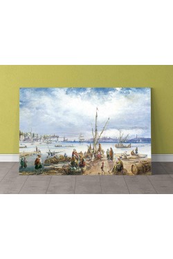 -Istanbul Landscape (1884) Canvas Painting, 80x120 Cm