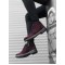 K&A-BA0045 Hidden Lace-Up Claret Red Suede Black Sole Casual Men's Sports Classic Cheville Bottines