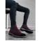 K&A-BA0058 Chelsea-Schnürstiefel, elastisch, weinrot, Halbstiefel für Herren