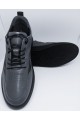 CHAUSSURES CASUAL HOMME EN CUIR VÉRITABLE COULEUR ANTHRACITE