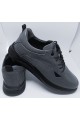 CHAUSSURES CASUAL HOMME EN CUIR VÉRITABLE COULEUR ANTHRACITE