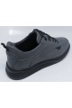 CHAUSSURES CASUAL HOMME EN CUIR VÉRITABLE COULEUR ANTHRACITE