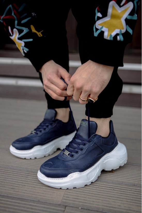 Chaussures Casual Knack High Sole N75 Bleu Marine