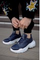 Knack High Sole Casual Shoes N75 Navy Blue