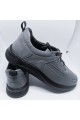 CHAUSSURES CASUAL HOMME EN CUIR VÉRITABLE COULEUR ANTHRACITE