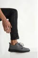 Casual Genuine Leather Comfortable Men's Shoes Anthracite Color