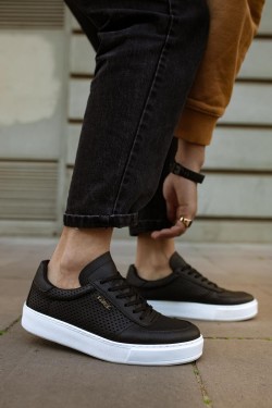 Knack Casual Shoes 011 Μαύρο (Λευκή σόλα)