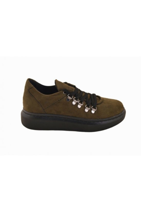 DAMEN SPORT ORTHOPÄDISCHE LÄSSIGE WILDLEDERSCHUHE Khaki