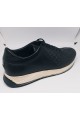 CHAUSSURES DE SPORT EN CUIR VÉRITABLE POUR HOMME COULEUR NOIRE