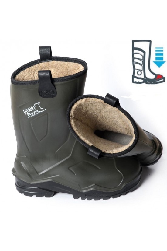 Pollyboot Power Rigger Stiefel mit Stahlkappe und Lammfell