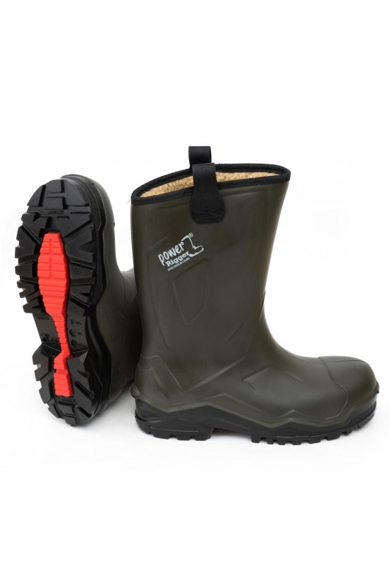 Pollyboot Power Rigger Stiefel mit Stahlkappe und Lammfell